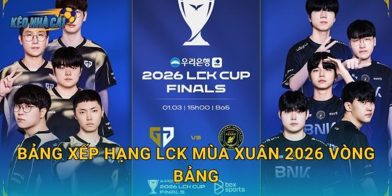 Bảng xếp hạng LCK Mùa Xuân 2026 vòng bảng – Kèo nhà cái phân tích cuộc đua khốc liệt vào Playoffs 1 Bảng xếp hạng LCK Mùa Xuân 2026 vòng bảng – Kèo nhà cái phân tích cuộc đua khốc liệt vào Playoffs